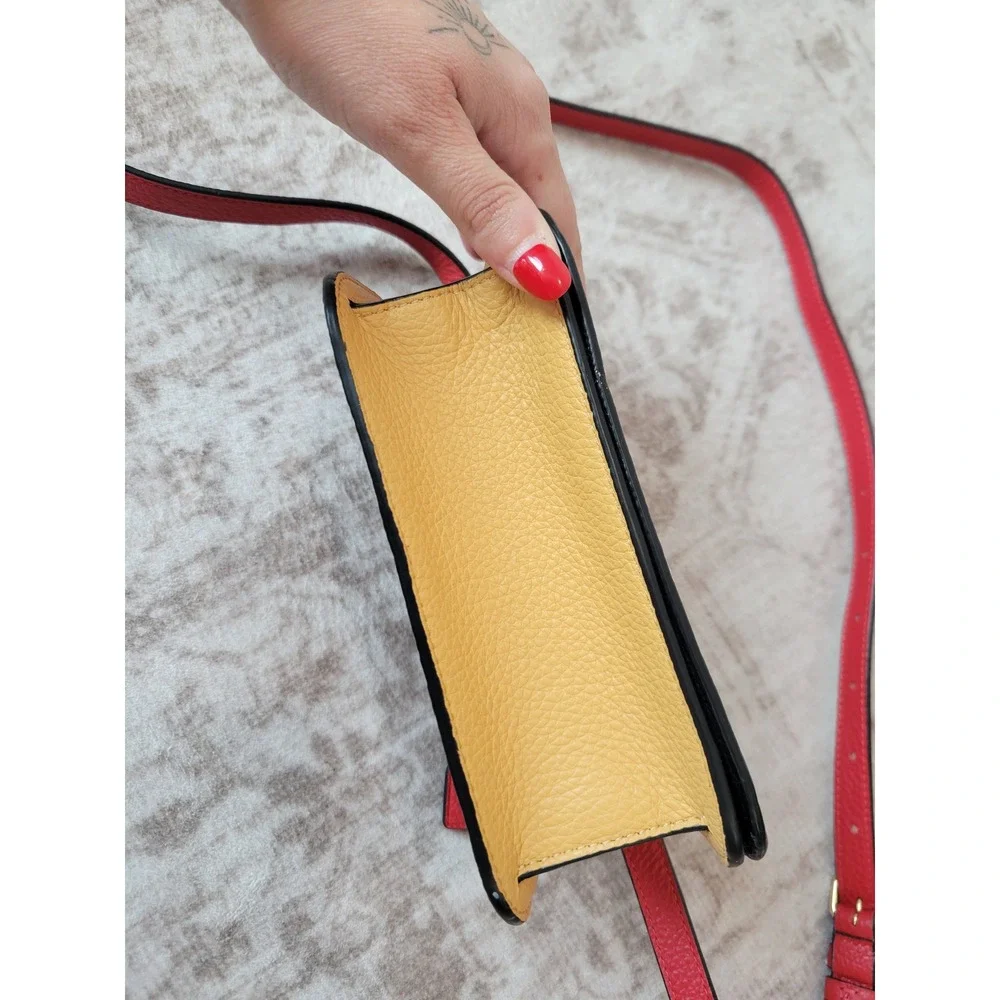 Coach Disney Keith Haring Riley Crossbody C6895 Mickey UFO Leather Bag